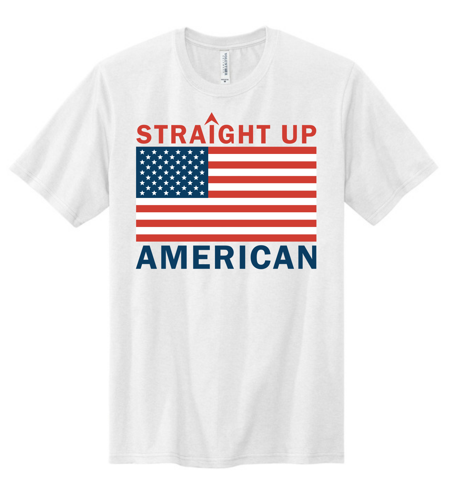 Straight Up American T-Shirt - White - Large Graphic – Straight Up USA